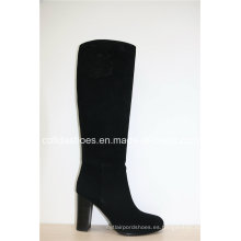 Sexy tacones altos de cuero de señora invierno botas largas